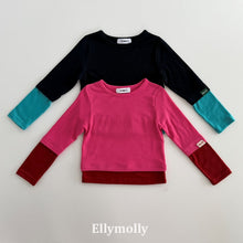 Load image into Gallery viewer, 【予約】ローリングカラーブロックティー　長袖　トップス　AW 韓国  韓国子供服　2026 ELLYMOLLY - W select  baby kids
