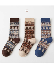 Load image into Gallery viewer, 【即納】3足SETソックス　socks  AW 秋　冬　柄　ノルディック　2026 Wselect
