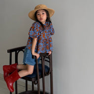 【予約】フラワーパフスリーブ　ブラウス　2026 SS　韓国子供服　cantuccistudio　Wselect - W select  baby kids