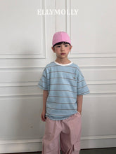 画像をギャラリービューアに読み込む, 【予約】エブリデイティー Tシャツ　ボーダー　小学生 SS 韓国 2026 ELLYMOLLY
