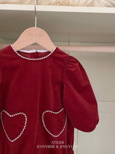 Cargar imagen en el visor de la galería, 【即納】ハートセットアップ　setup トップス　秋　冬　kids ベビー　キッズ　子供服　Wselect

