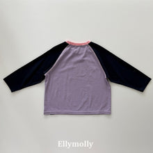 Load image into Gallery viewer, 【予約】カラーブロックラグランティー　長袖　トップス　AW 韓国  韓国子供服　2026 ELLYMOLLY - W select  baby kids
