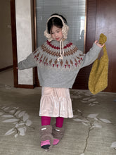 Load image into Gallery viewer, 【予約】ノルディックセーター　ニット　長袖　冬90～150ｃｍ　Wselect
