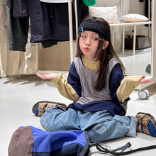 Load image into Gallery viewer, 【予約】レイヤード3色ロンT   春　夏　80～130ｃｍ　Wselect - W select  baby kids
