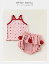 Load image into Gallery viewer, 【予約】ポンポンスイートセットアップ　夏　73～100ｃｍ　baby 子供服　ブルマ　SS 子供服　 Wselect - W select  baby kids
