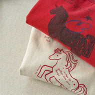 【予約】お馬さんロンT   春　夏　80～130ｃｍ　Wselect - W select  baby kids