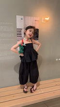 Load image into Gallery viewer, 【予約】Blackキャミセットアップ　夏　90～150ｃｍ　子供服　 シック　フリル　Wselect　SS 子供服　 Wselect - W select  baby kids
