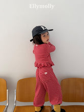 Load image into Gallery viewer, 【予約】ロエンフリルカーディガン　ボーダー　AW 韓国  韓国子供服　2026 ELLYMOLLY - W select  baby kids
