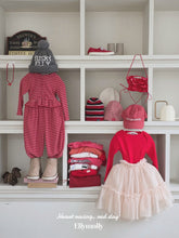 Load image into Gallery viewer, 【予約】ロエンフリルカーディガン　ボーダー　AW 韓国  韓国子供服　2026 ELLYMOLLY - W select  baby kids
