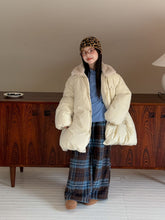 Load image into Gallery viewer, 【予約】ブルーチェックストレートパンツ bottom　ゆったり　冬100～160ｃｍ　Wselect
