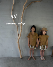 Load image into Gallery viewer, 即納【Original】W. モスリンストライプSETUP 夏　summer　セットアップ　brown  オリジナル　W select
