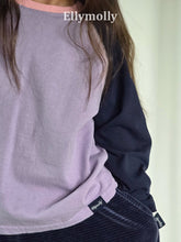 Load image into Gallery viewer, 【予約】カラーブロックラグランティー　長袖　トップス　AW 韓国  韓国子供服　2026 ELLYMOLLY - W select  baby kids

