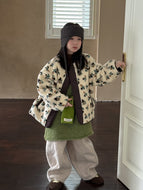 【予約】花柄ボアコート　羽織　ボア　あったか　冬90～150ｃｍ　Wselect