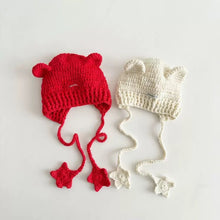Cargar imagen en el visor de la galería, 【予約】星ニット帽子　キャップ　kids　AW 　レトロ　Kids　冬　Wselect
