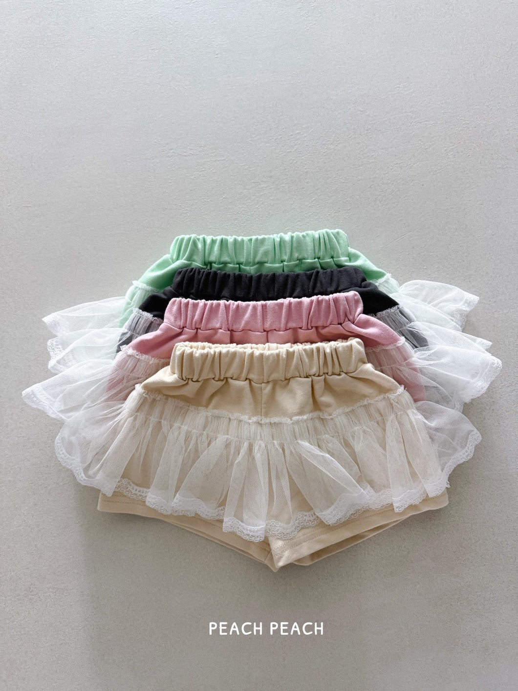 【予約】 23日まで　ナナショートパンツ　bottom　2025　Kids　ジュニアサイズ　peach peach