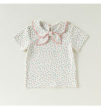 Charger l'image dans la galerie, 【予約】レトロ柄襟付きTシャツ　tops 夏　80〜130  Tシャツ　baby 子供服　SS　Wselect - W select  baby kids
