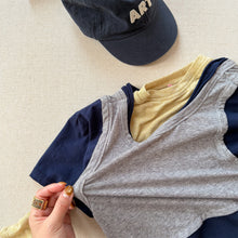 Load image into Gallery viewer, 【予約】レイヤード3色ロンT   春　夏　80～130ｃｍ　Wselect - W select  baby kids

