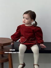 Cargar imagen en el visor de la galería, 【即納】ハートセットアップ　setup トップス　秋　冬　kids ベビー　キッズ　子供服　Wselect
