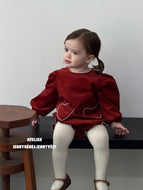 【即納】ハートセットアップ　setup トップス　秋　冬　kids ベビー　キッズ　子供服　Wselect