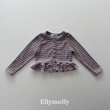 Load image into Gallery viewer, 【予約】ロエンフリルカーディガン　ボーダー　AW 韓国  韓国子供服　2026 ELLYMOLLY - W select  baby kids

