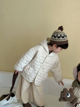 Load image into Gallery viewer, 【予約】キルティングホワイトコート 羽織　あったか　冬80～130ｃｍ　Wselect

