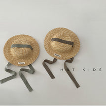 Load image into Gallery viewer, 【予約】かんかん帽　帽子　麦わら　夏　3〜7歳　baby  Wselect　SS 子供服　Wselect - W select  baby kids
