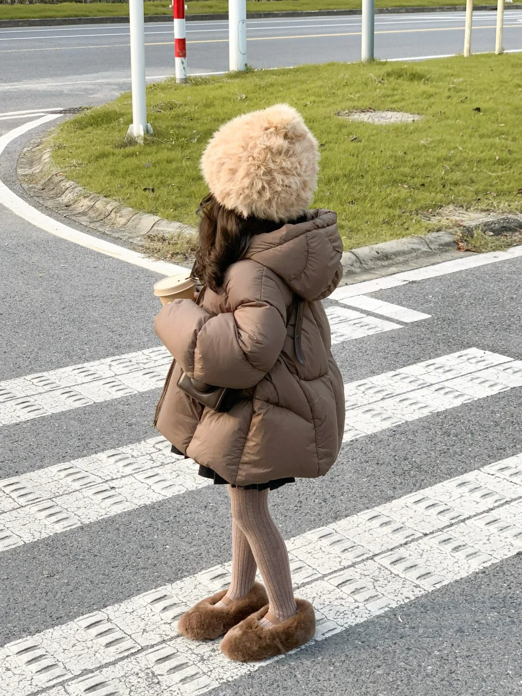 【予約】ベーシック中綿コート　羽織　あったか　冬100～150ｃｍ　Wselect