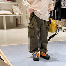 Load image into Gallery viewer, 【予約】 異素材切り替えワークパンツ ゆったり　パンツ  80～130ｃｍ　Wselect - W select  baby kids
