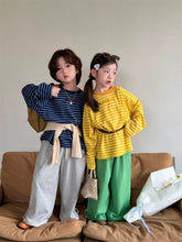 Load image into Gallery viewer, 【予約】 SpringボーダーロンT  ボーダー　ゆったり　90～150ｃｍ　Wselect - W select  baby kids
