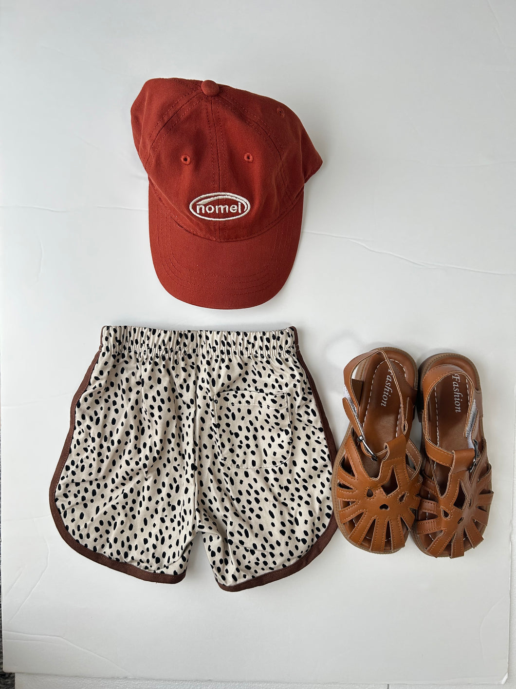 即納【Original】W. ダルメシアンパンツ　ショートパンツ　bottom  夏　brown  オリジナル　W select