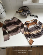 【即納】 マーブルメッシュロンT　長袖　AW  Matilda&lee 韓国子供服　 Wselect