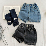 【予約】シンプルデニムショートパンツ  夏　denim  80～130ｃｍ　子供服　 Wselect　SS 子供服　 Wselect - W select  baby kids