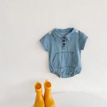 画像をギャラリービューアに読み込む, 【予約】デニムシャツロンパース　夏　73～100ｃｍ　baby　子供服　 Wselect　SS  Wselect - W select  baby kids
