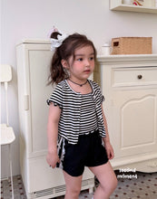 Charger l'image dans la galerie, 【即納】ボーダーアンサンブル　セット　second moment  Tシャツ　韓国子供服　90〜160 Jr. Wselect - W select  baby kids
