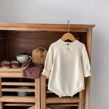 Load image into Gallery viewer, 【予約】バンビSET ニットロンパース&amp;帽子　長袖　ベビー　冬66～90ｃｍ　Wselect
