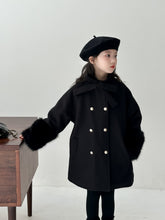 Load image into Gallery viewer, 【予約】リボン付きピーコート　長袖　outer　冬90～150ｃｍ　Wselect
