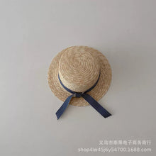 Cargar imagen en el visor de la galería, 【予約】リボン麦わら帽子　帽子　麦わら　夏　3〜7歳　baby  SS 子供服　Wselect
