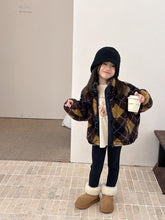 画像をギャラリービューアに読み込む, 【予約】アーガイルブルゾン　フリース　コート　あったか　90-170 Wselect
