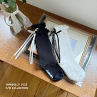 【予約】バックリボンニーソックスセット　子供　socks　2025 ninibello Kids W select