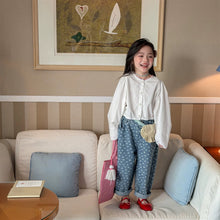 Load image into Gallery viewer, 【予約】 フラワーストレートデニムパンツ  bottom　花柄　80～130ｃｍ　Wselect - W select  baby kids
