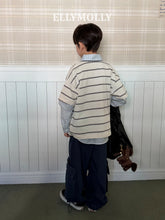 画像をギャラリービューアに読み込む, 【予約】エブリデイティー Tシャツ　ボーダー　小学生 SS 韓国 2026 ELLYMOLLY
