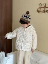 Load image into Gallery viewer, 【予約】キルティングホワイトコート 羽織　あったか　冬80～130ｃｍ　Wselect
