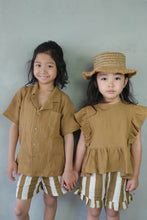 Load image into Gallery viewer, 即納【Original】W. モスリンストライプSETUP 夏　summer　セットアップ　brown  オリジナル　W select
