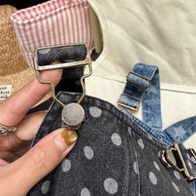 画像をギャラリービューアに読み込む, 【予約】ショートデニムサロペット　星　ドット　春　夏　80～130ｃｍ　Wselect
