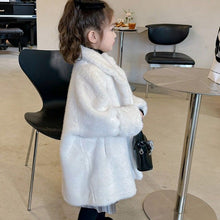 画像をギャラリービューアに読み込む, 【予約】ロングファーコート　90〜160cm　あったか　もこもこ　ピンク　ベージュ　長袖　ゆったり　冬　Wselect
