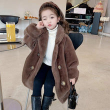 画像をギャラリービューアに読み込む, 【予約】ロングファーコート　90〜160cm　あったか　もこもこ　ピンク　ベージュ　長袖　ゆったり　冬　Wselect
