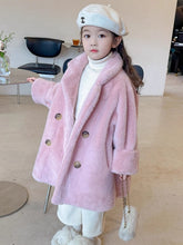 画像をギャラリービューアに読み込む, 【予約】ロングファーコート　90〜160cm　あったか　もこもこ　ピンク　ベージュ　長袖　ゆったり　冬　Wselect
