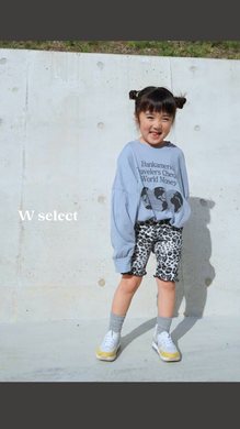 【即納】レオパードハーフレギンス　キッズ　こども服　韓国子供服　ハーフ　夏　 Wselect - W select  baby kids