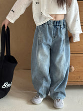 Load image into Gallery viewer, 【予約】ワイドソフトデニム　パンツ　夏　100〜150 子供服　SS　 Wselect - W select  baby kids

