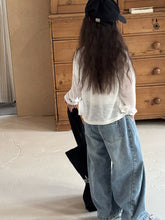 Load image into Gallery viewer, 【予約】ワイドソフトデニム　パンツ　夏　100〜150 子供服　SS　 Wselect - W select  baby kids
